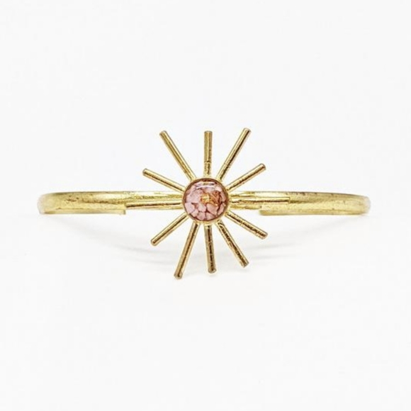 Cameoko Jewelry - NWT Cameoko Pink Opal and Gold Leaf Sunshine Cuff